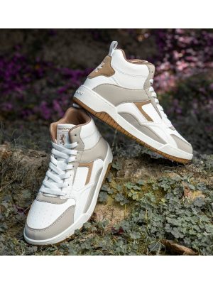 Redtape Beige-White High Cut Sneakers