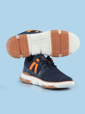 Finelook Trendy Sneakers। Orange-Navy