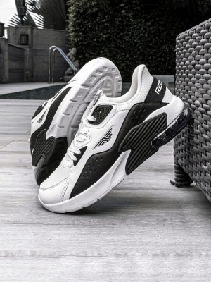 Redtape Air+ Suspension Sneakers for Men | Black White Edition