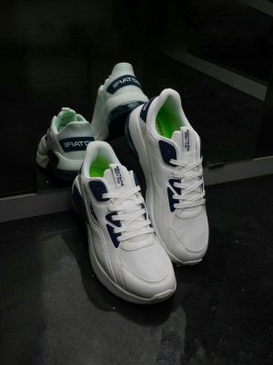 Redtape Air+ Suspension Sneakers for Men | White-Navy Edition
