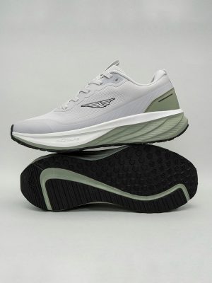 Redtape Men's Athleisure Shoes for All-Day Comfort and Style | White Green Edition