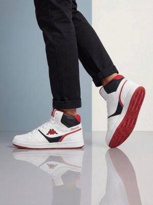 Kappa High-neck Sneakers| White-Red