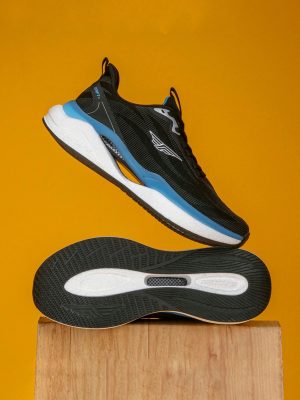 Redtape ETPU Performance Sneakers for Men| Black-Blue Edition